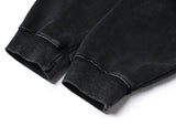 2023 Men Hip Hop Hoodie Sweatshirt Lightning Butterfly Streetwear Hoodie Retro Vintage Washed Black Hooded Pullover Harajuku