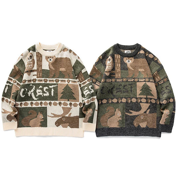 oversized flame jumper with bold print, ideal for photo-ready Y2K streetwear layering, street fashion menswear trend for seas