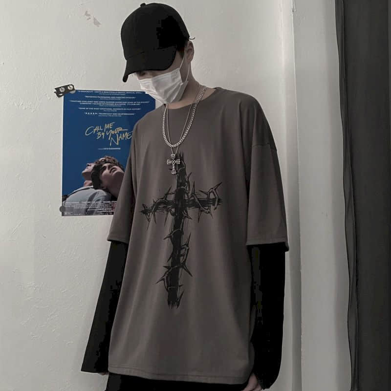 "Thorns" Unisex Men Women Streetwear Graphic Long Sleeve Shirt Daulet Apparel