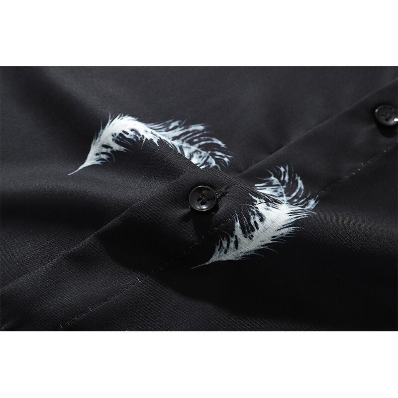 "Falling Feathers" Unisex Men Women Streetwear Graphic Shirt Daulet Apparel