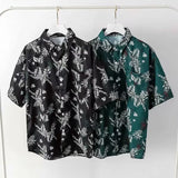 2020 Summer chemise hommes Fashion Streetwear Short sleeve Top Mens shirts Casual Hip Hop Harajuku Sweatshirt printing Shirt Men