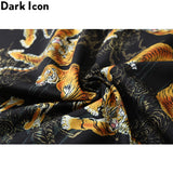 Dark Icon Tiger Print Street Fashion Men's Shirt 2021 Summer Polo Shirt Thin Material Hawaiian Shirt Male Blouse