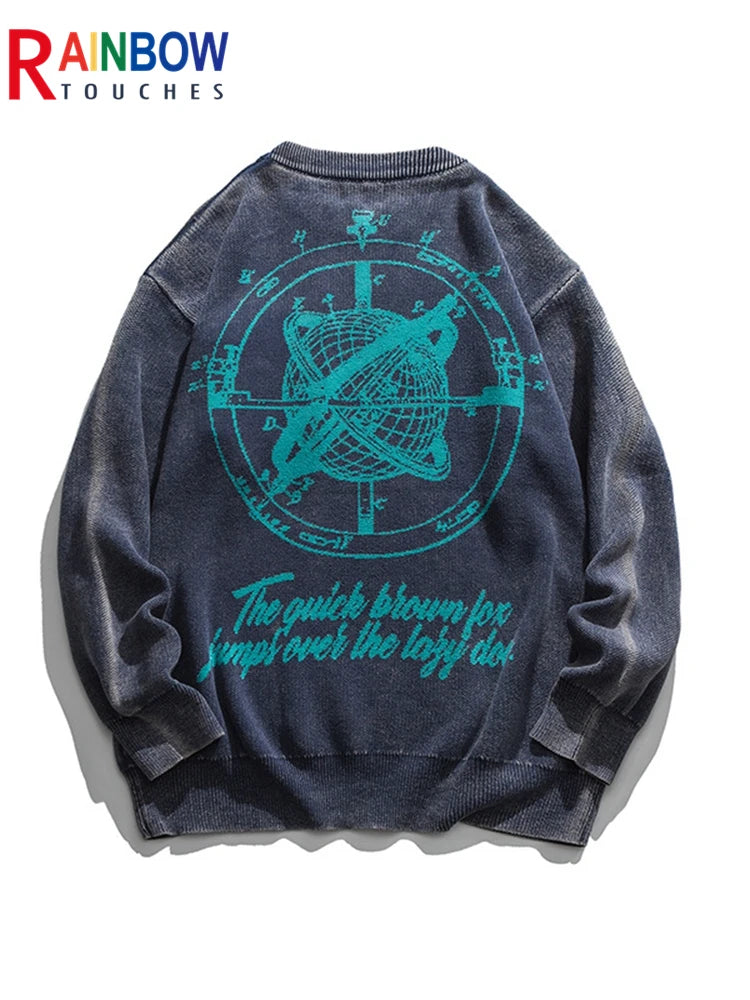 fire graphic sweater, 2025 fashion trend, cozy fashion fit, stylish street outfit, modern aesthetic appeal