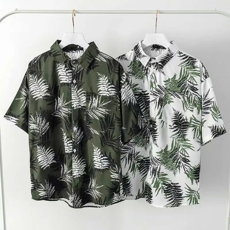 2020 Summer Men's shirts Fashion Hawaii Beach Short sleeve Tops Homme shirts Casual Harujuku Streetwear personality shirts men