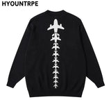 hip hop letter knitted oversize sweater men harajuku o neck long sleeve pullover streetwear casual loose sweater jumper knitwear - vintage look oversized hoodie, high quality cotton hoodie, bold artwork streetwear hoodie