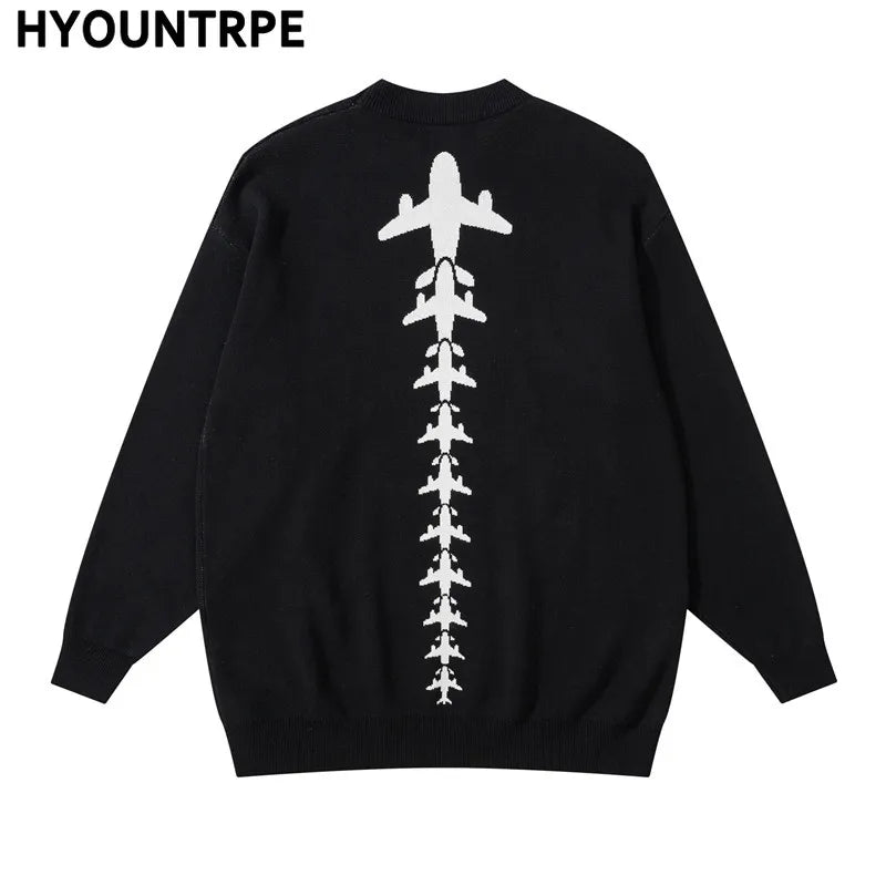 hip hop letter knitted oversize sweater men harajuku o neck long sleeve pullover streetwear casual loose sweater jumper knitwear - vintage look oversized hoodie, high quality cotton hoodie, bold artwork streetwear hoodie