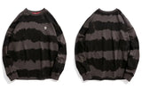 Gonthwid Harajuku Tie Dye Striped Pullover Sweatshirts Hoodies 2023 Me