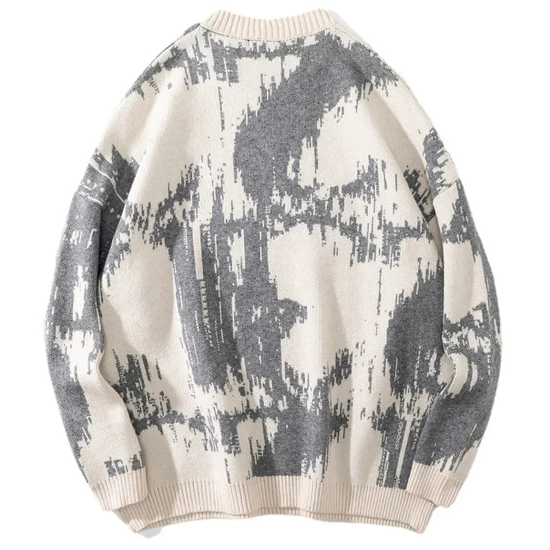 hip hop letter embroidery knitted oversized sweater men new casual o neck long sleeve pullover streetwear unisex loose sweaters - trendy hip hop fashion hoodie, anime inspired graphic hoodie, high quality cotton hoodie