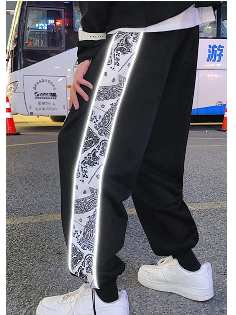 rainbowtouches fashion classic brand mens sporst pants casual bandana pattern trousers loose outdoor style boy tie feet overalls unique default style 1433