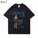 Anime Aesthetic Shirt – Hip Hop Streetwear Harajuku T Shirt Girl Japanese Kanji Prin – Edgy Streetwear for All Genders