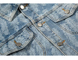 oversized fit featuring hip hop denim jeans jacket coat fashion feathers embroidery jeans coats high street outerwear streetwear jackets mens clothing design – premium quality jacket for men