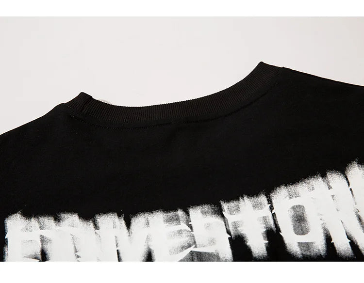 Y2k Oversized shirt – Aolamegs Harajuku Girl Letter Graffiti Printed T Shirt Men O
