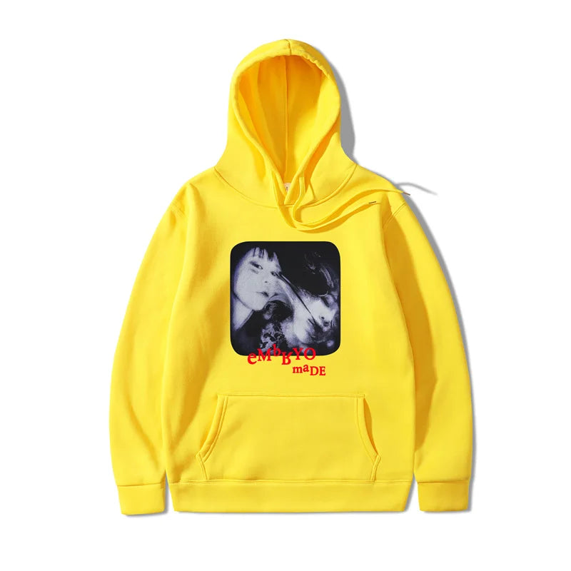 2021 Illusion Girl Letter Print Harajuku Hoodie Sweatshirt Hip Hop Str