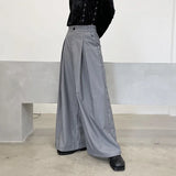 pants men high waist casual wide leg suit pant male vintage fashion japan korea streetwear loose long trousers clean everyday pants