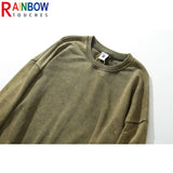 Glitchcore Design – Rainbowtouches Long Sleeve T Shirt Men High Street Coat Tide – Edgy Streetwear for All Genders