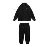 spring and autumn new fleece knitted coat mens loose couple suit versatile high street style clean everyday pants