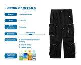 rainbowtouches fashion classic brand mens cargo pants casual zipper pocket design trousers loose straight tooling style overalls unique cargo style 4408