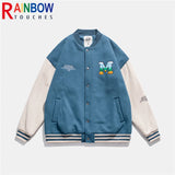 rainbowtouches 2021 new jacket men street jackets letter embroidered baseball uniform high mens superior quality coat dark gr - variant style d59db4 for streetwear fashion