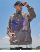 Oversize Hoodie Hip Hop Washed Sweatshirt Men Streetwear Painting Grap