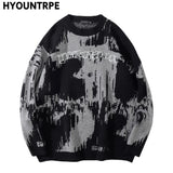 hip hop letter embroidery knitted oversized sweater men new casual o neck long sleeve pullover streetwear unisex loose sweaters - trendy hip hop fashion hoodie, anime inspired graphic hoodie, high quality cotton hoodie