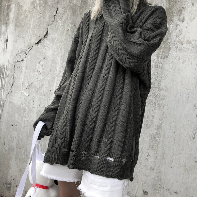 grunge oversized flame jumper built for warmth and edge, essential for winter street style, men’s streetwear clothing piece f