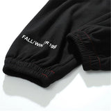 rainbowtouches fashion classic brand mens pants outdoor sports grey letters trousers loose straight casual style black wide legs unique default style 3105