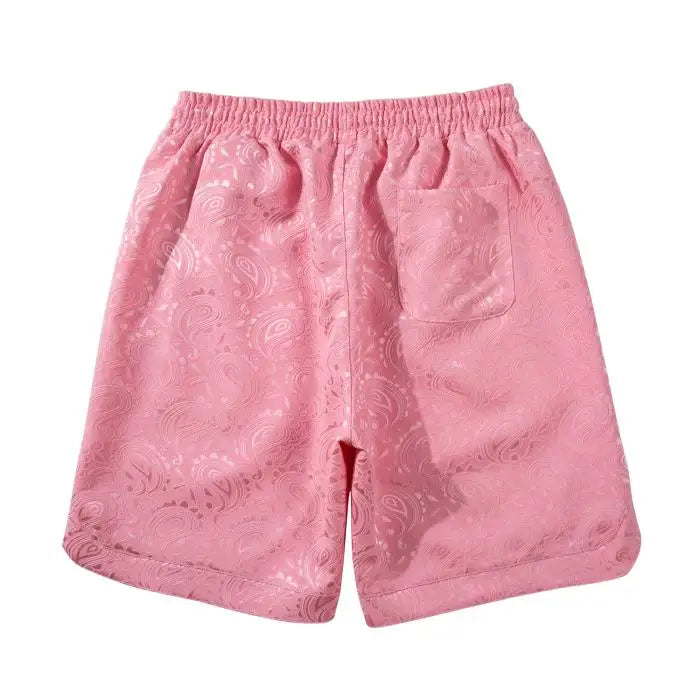 2 Pieces Sets Men Harajuku Pattern Single Breasted Short Sleeve Baseball Shirts and Drewstring Shorts Joggers Streetwear Sets