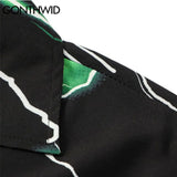 Trapwear Oversized shirt – Gonthwid Hawaiian Beach Shirts Streetwear Lightning Print Sh