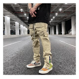 streetwear patchwork cashew flower print cargo pants y2k men hip hop casual functional slim cargo trousers male pocket side zip unique cargo style 4653