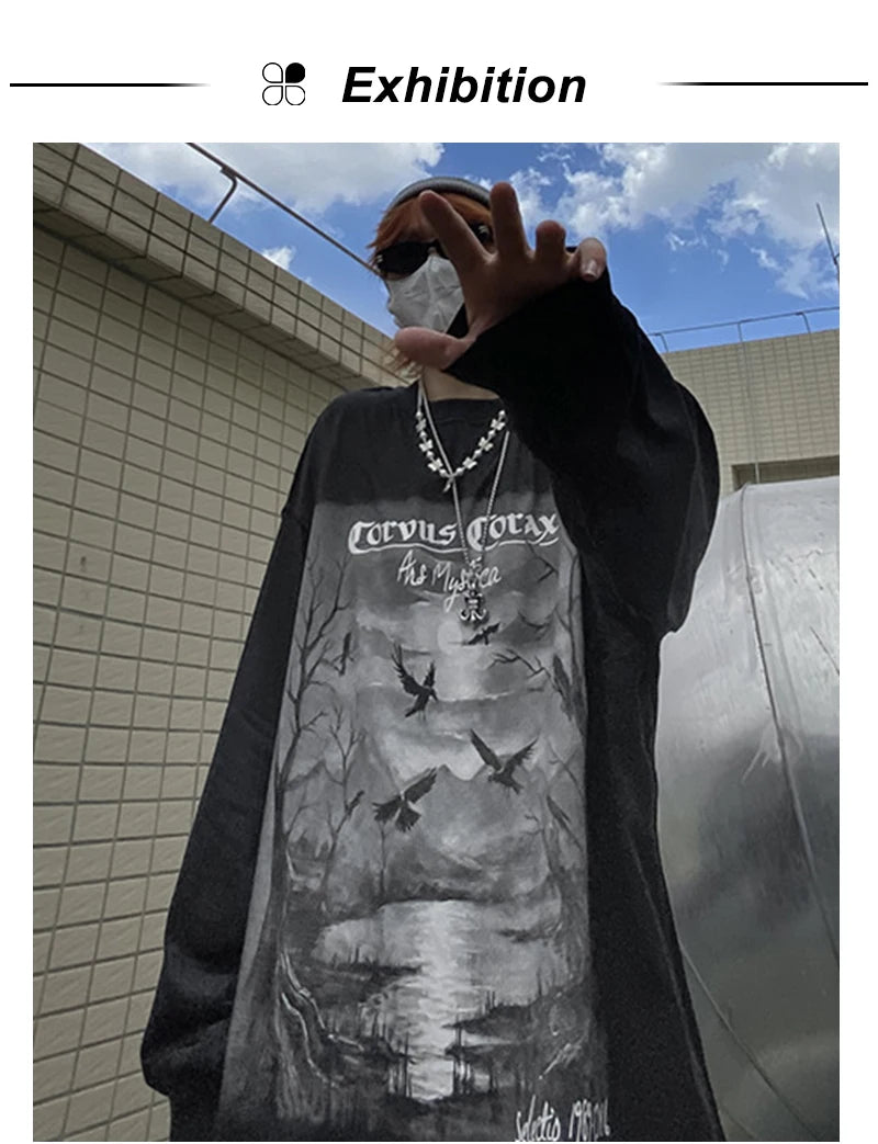 Anime Aesthetic Tee – Rainbowtouches Drop Shoulder Top High Street Abstract – Modern Streetwear for Everyone