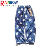 rainbowtouches fashion classic brand mens cargo pants bear pendant trousers loose straight high street style unique wide legs unique cargo style 1846