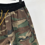 camouflage cargo pants men vintage side multi pocket button mens camou straight trousers streetwear military overalls for male unique cargo style 2089