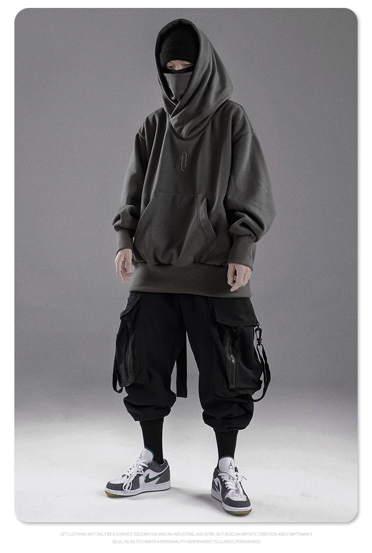 Autumn Winter High Collar Hoodie Loose Comfortable Mens Clothes Haraju