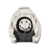 graphic outerwear featuring mens denim jackets fashion fade color single breasted hip hop streetwear coats new spring harajuku printed outerwear jacket coat design – premium quality jacket for men