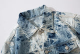 menswear fashion piece featuring fashion tie dyed jeans jackets coat men casual single breasted turn down collar denim streetwear new hip hop outerwear jacket design – premium quality jacket for men