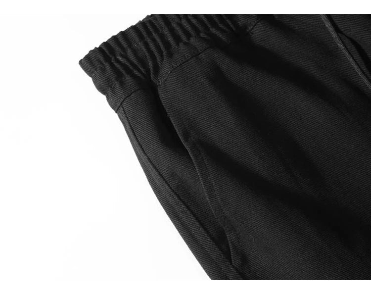 men jeans hip hop letters embroidery denim jeans high street casual loose straight elastic waist joggers hip hop streetwear pant unique joggers style 3868