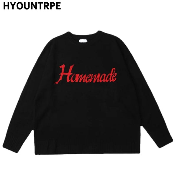 hip hop skull knitted oversized sweater mens letter embroidery o neck long sleeve pullover streetwear loose sweaters clothing - gothic aesthetic hoodie for winter, oversized streetwear hoodie, soft fleece-lined outerwear