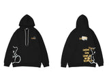 2023 Men Hip Hop Hoodie Sweatshirt Streetwear Bear Letter Print Pullov