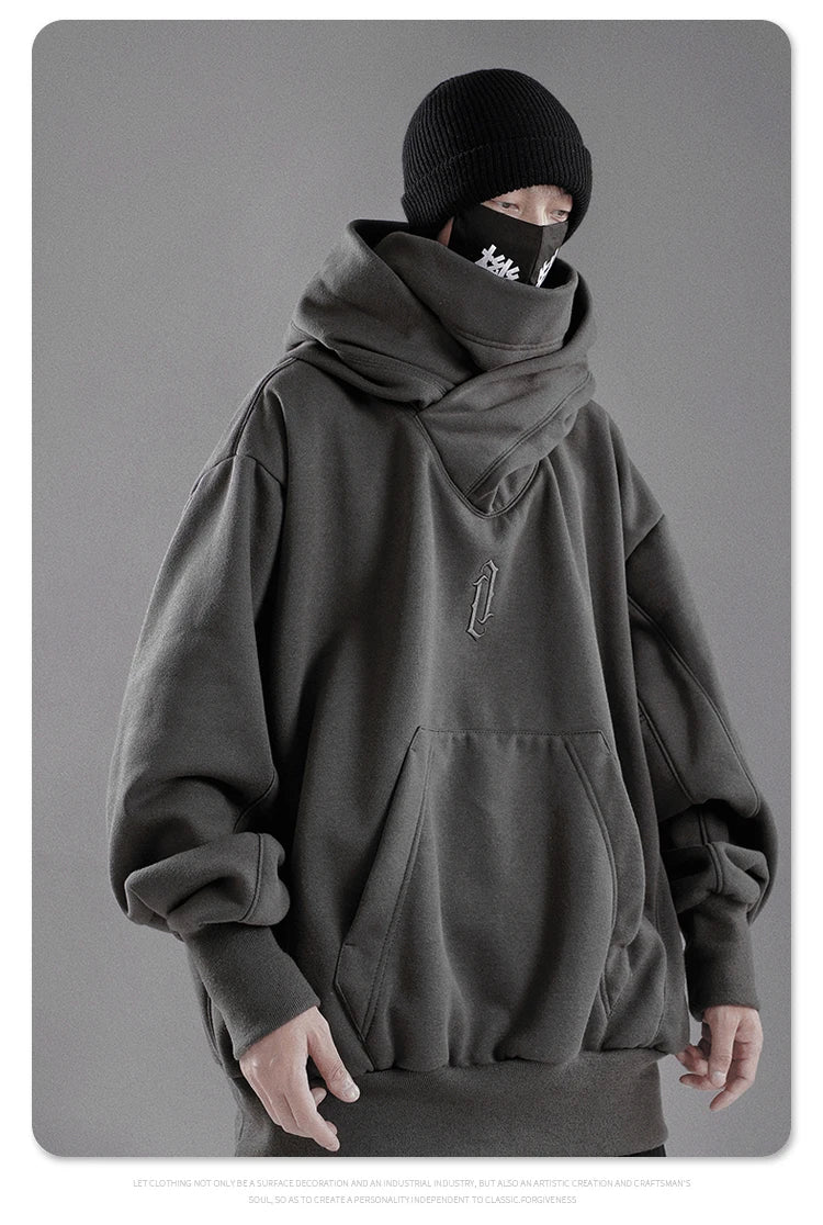 Autumn Winter High Collar Hoodie Loose Comfortable Mens Clothes Haraju