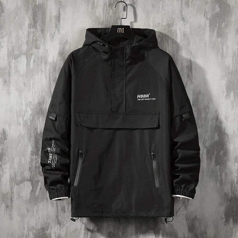Double-Layer Urban Hoodie Jacket Modern Aesthetic