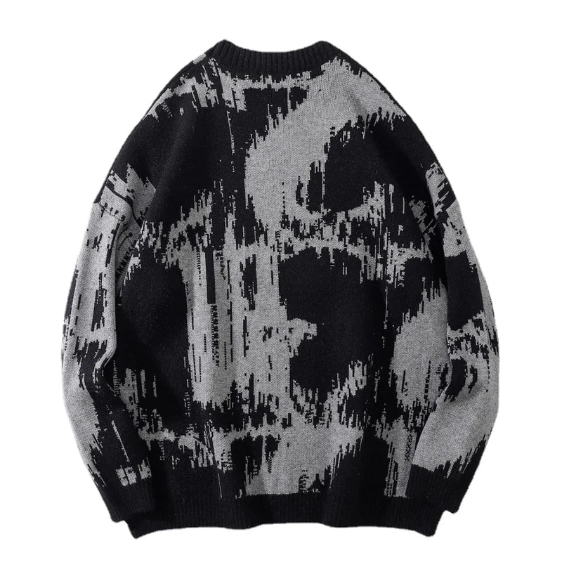 hip hop letter embroidery knitted oversized sweater men new casual o neck long sleeve pullover streetwear unisex loose sweaters - urban fashion pullover, unisex casual winter pullover, graphic printed hoodie for men and women