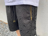 hip hop loose shorts elastic waist pants fashion printed zipper pocket half pants mens drewstring casual sportswear pant joggers unique joggers style 1111