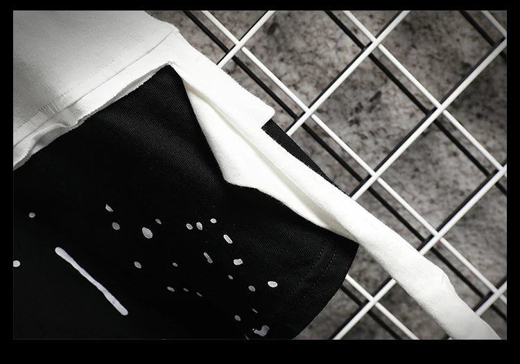 Men Fashion Ribben Hoodie Summer Short Sleeve Hoodies Mens Hoodies