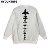 hip hop letter knitted oversize sweater men harajuku o neck long sleeve pullover streetwear casual loose sweater jumper knitwear - bold artwork streetwear hoodie, Y2K grunge street style, gothic aesthetic hoodie for winter