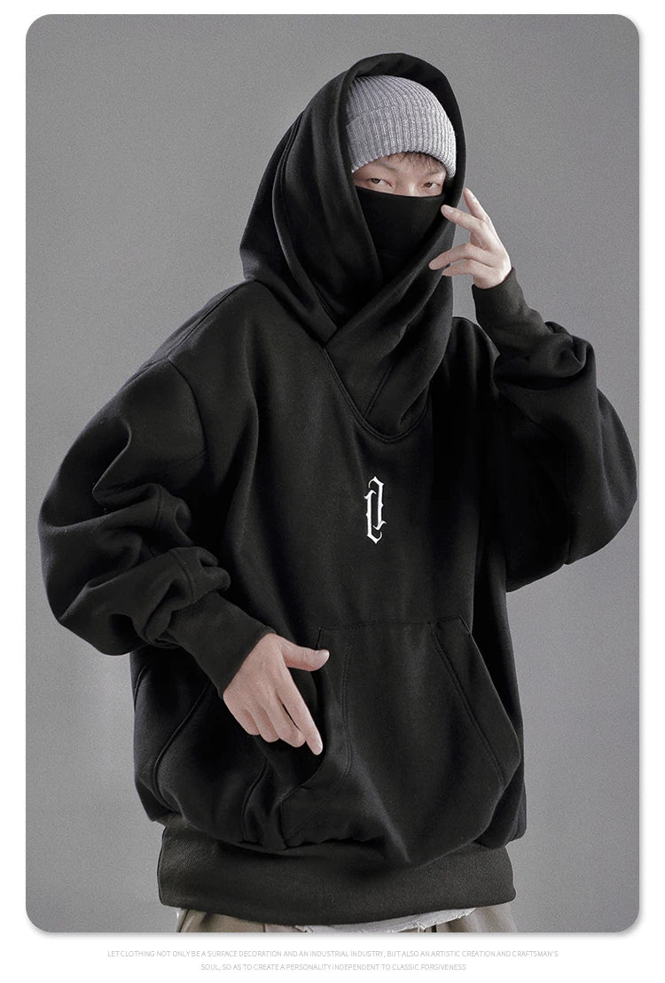 Autumn Winter High Collar Hoodie Loose Comfortable Mens Clothes Haraju