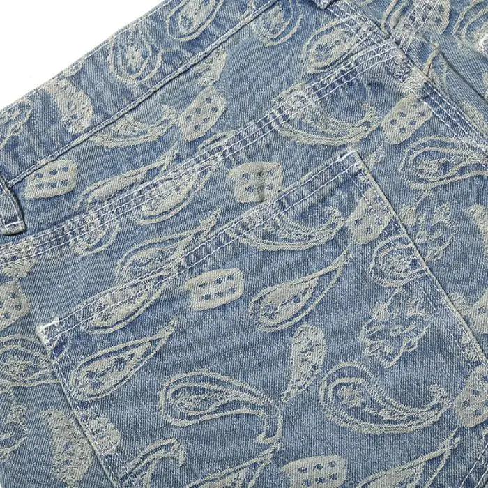 2 Pieces Sets Mens Fashion Embroidery Single Breasted Denim Jeans  Shirts and Straight Zipper Shorts Joggers Streetwear Sets