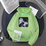 Hip Hop Streetwear Hoodie Sweatshirt Illusion Girl Letter Print Pullov
