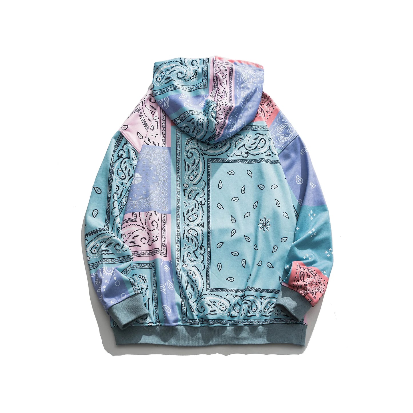 Bandana Patchwork Hoodies Sweatshirts Streetwear 2020 Autumn Mens Hip