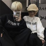 2021 Harajuku Weirdo Graffiti Letter Printed Hoodies Men Lucky Me I Se
