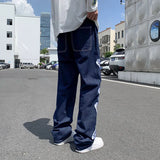 skeleton embroidery straight jean pants couples mopping trousers mens streetwear denim pants mens clothing jeans for men baggy vintage washed jeans